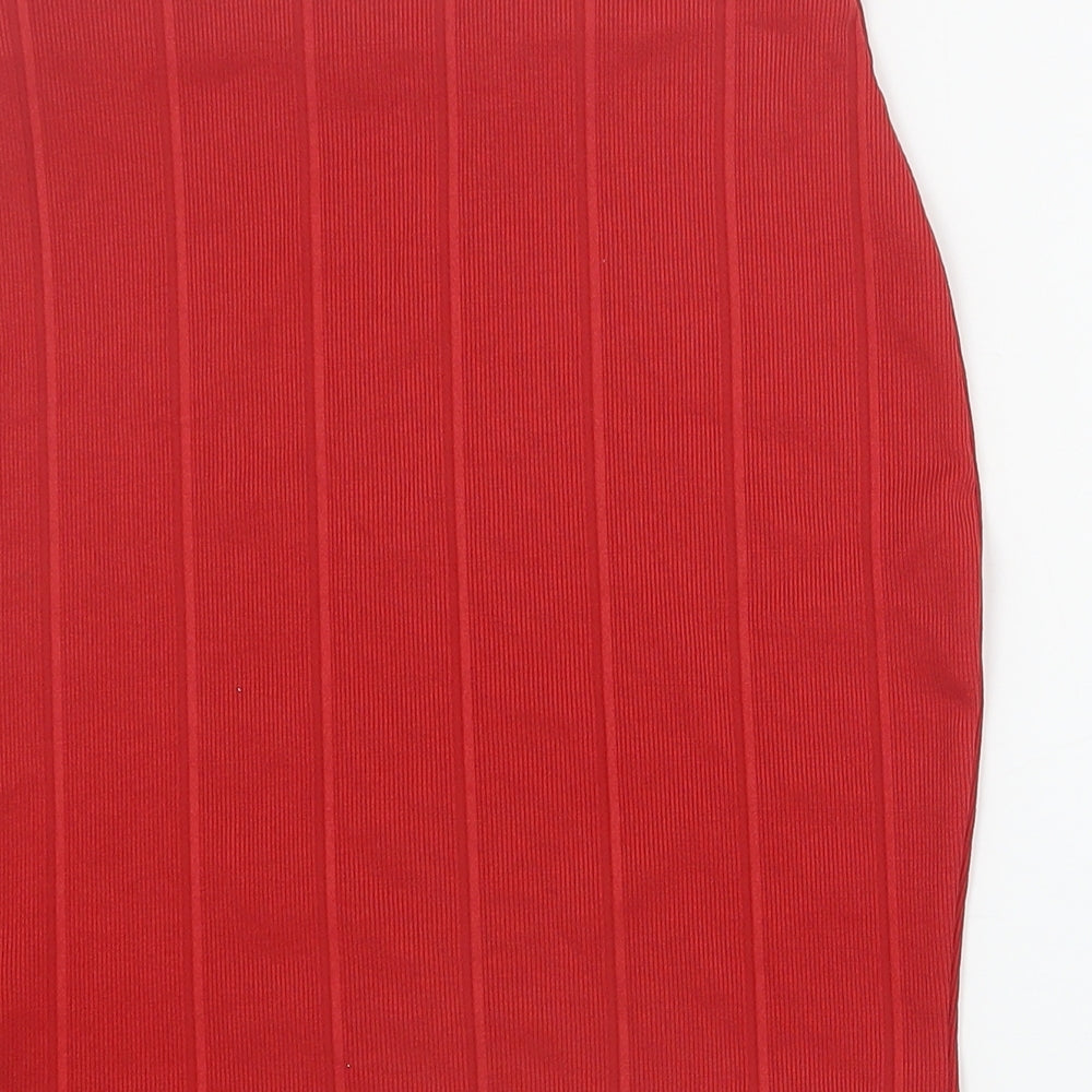 Edge Womens Red  Polyester Mini Skirt Size 8