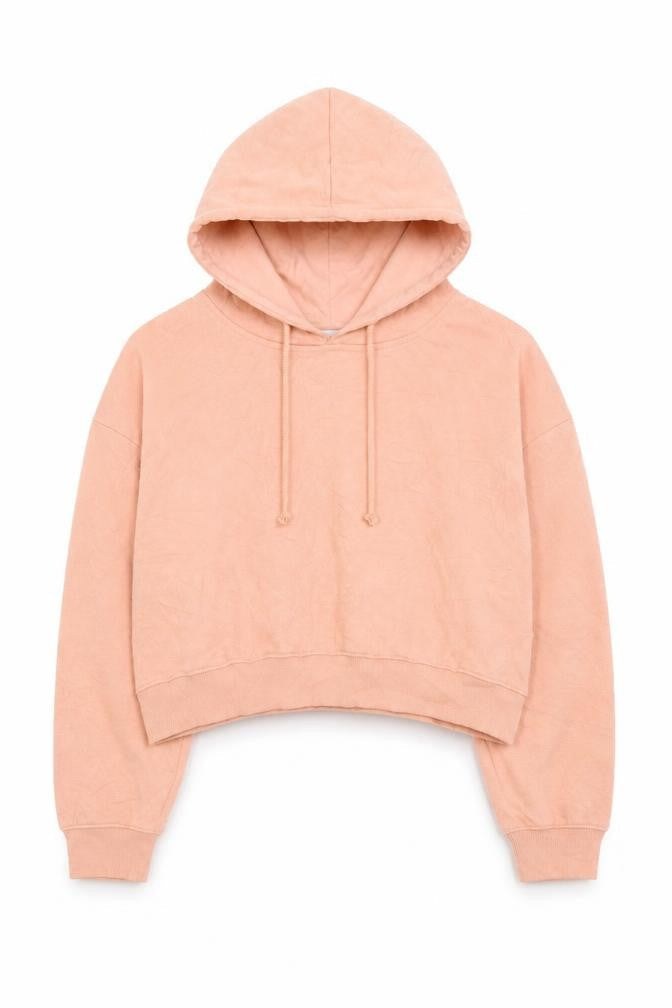 In the Style Womens Pink  Cotton Pullover Hoodie Size 14  Pullover - Cropped