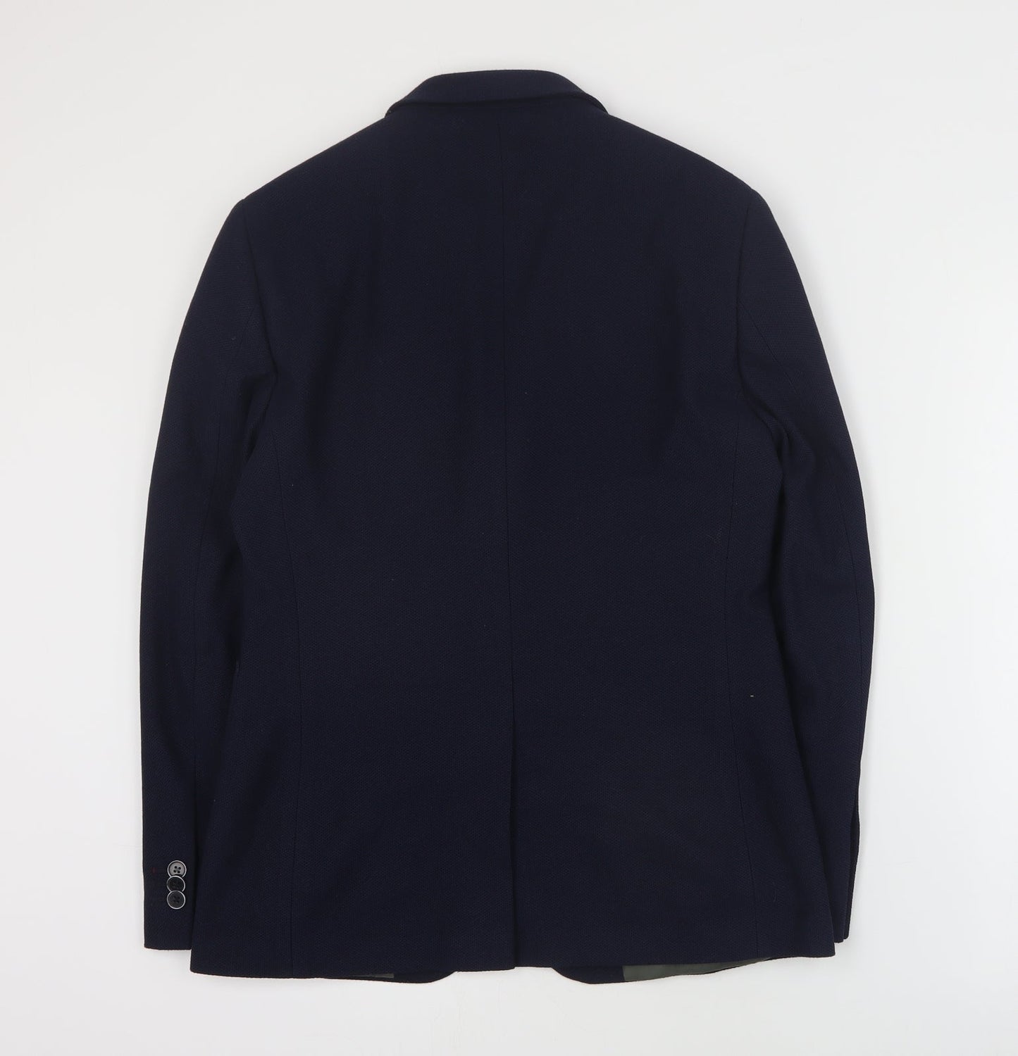 Burton Mens Blue  Polyester Jacket Suit Jacket Size S