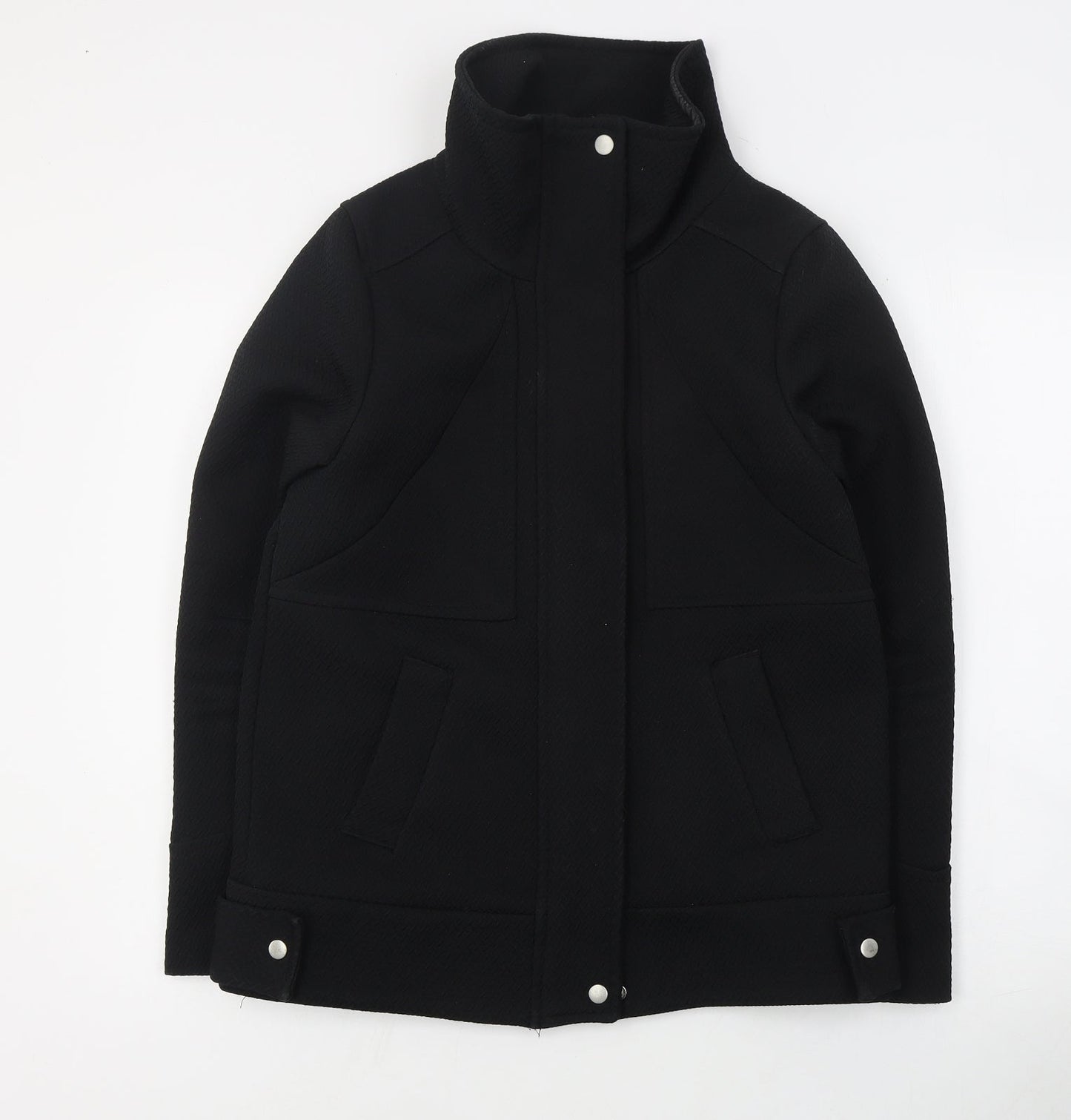 H&M Womens Black   Pea Coat Coat Size 8  Zip