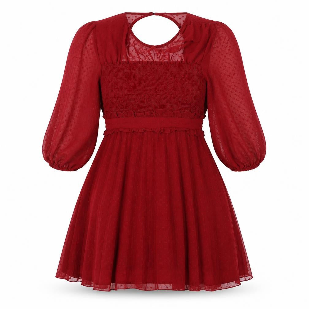ASOS Womens Red  Polyester A-Line  Size 10  Round Neck Snap