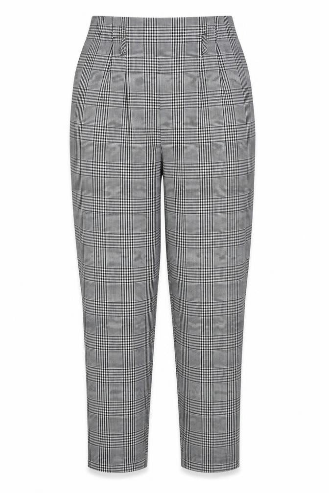 New Look Womens Multicoloured Houndstooth Polyester Trousers  Size 6 L28 in Regular