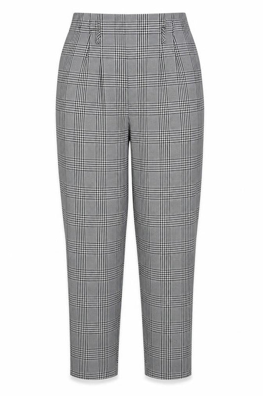 New Look Womens Multicoloured Houndstooth Polyester Trousers  Size 6 L28 in Regular