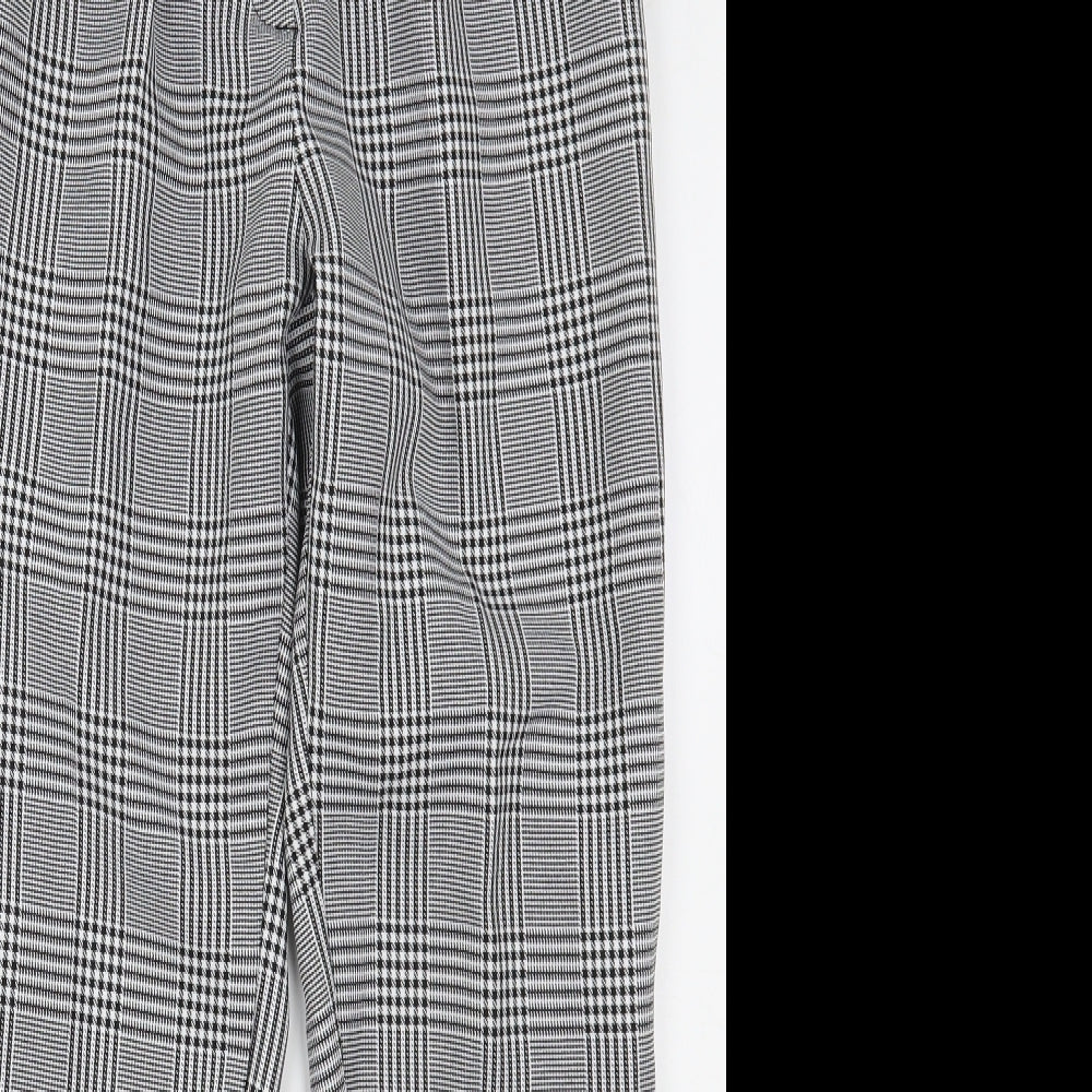 New Look Womens Multicoloured Houndstooth Polyester Trousers  Size 6 L28 in Regular