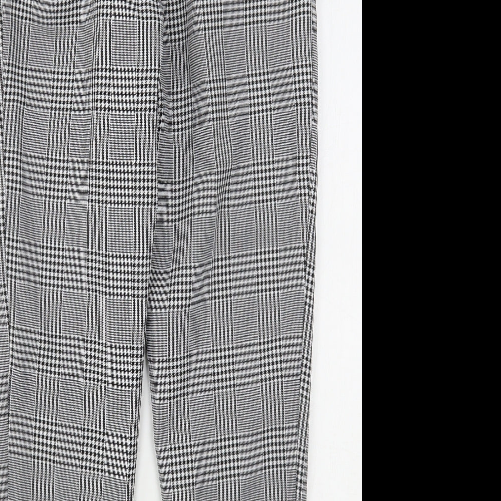 New Look Womens Multicoloured Houndstooth Polyester Trousers  Size 6 L28 in Regular
