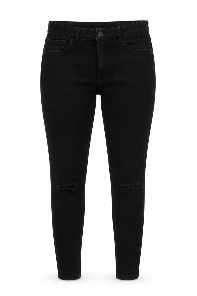 Denim & Co. Womens Black  Cotton Skinny Jeans Size 12 L28 in Regular