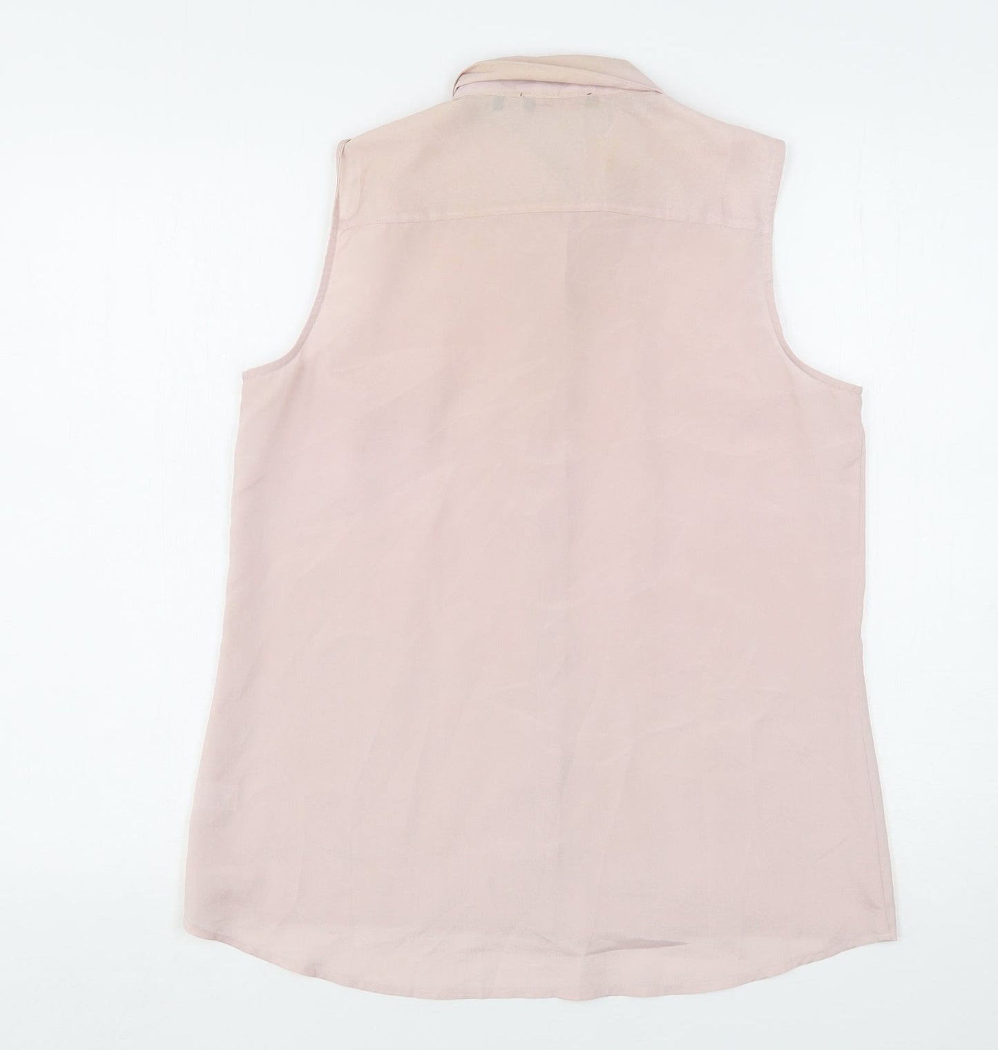 Violet & Claire Womens Pink  Polyester Basic Blouse Size M Collared