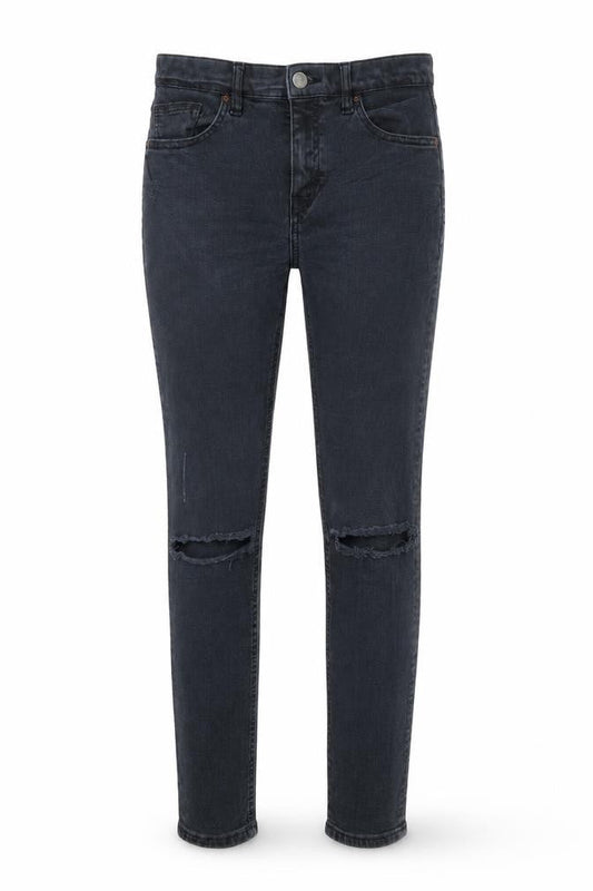 Topshop Womens Grey  Cotton Skinny Jeans Size 30 in L30 in Regular