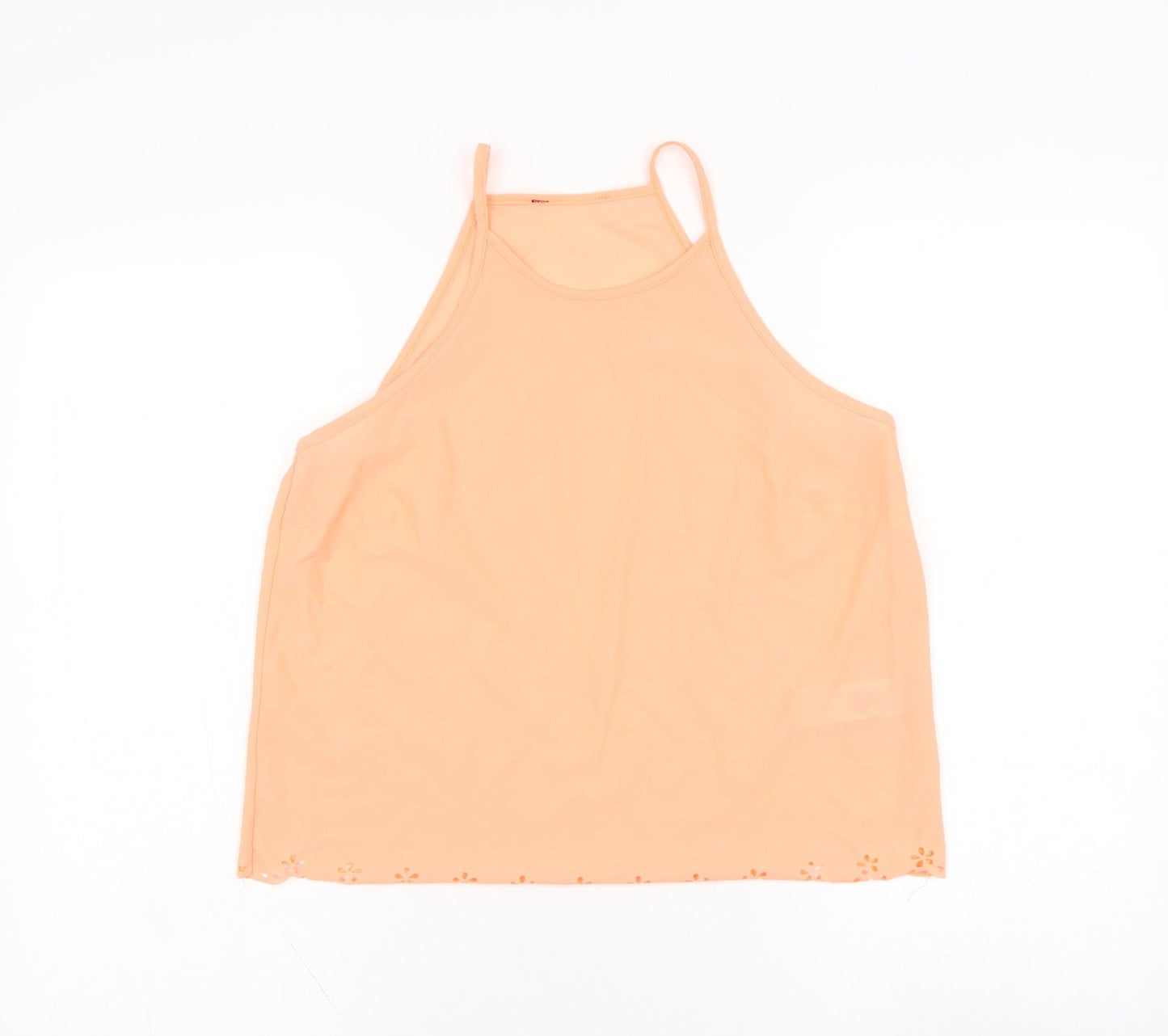 Atmosphere Womens Pink  Polyester Basic Tank Size 14 Round Neck - Flower hem