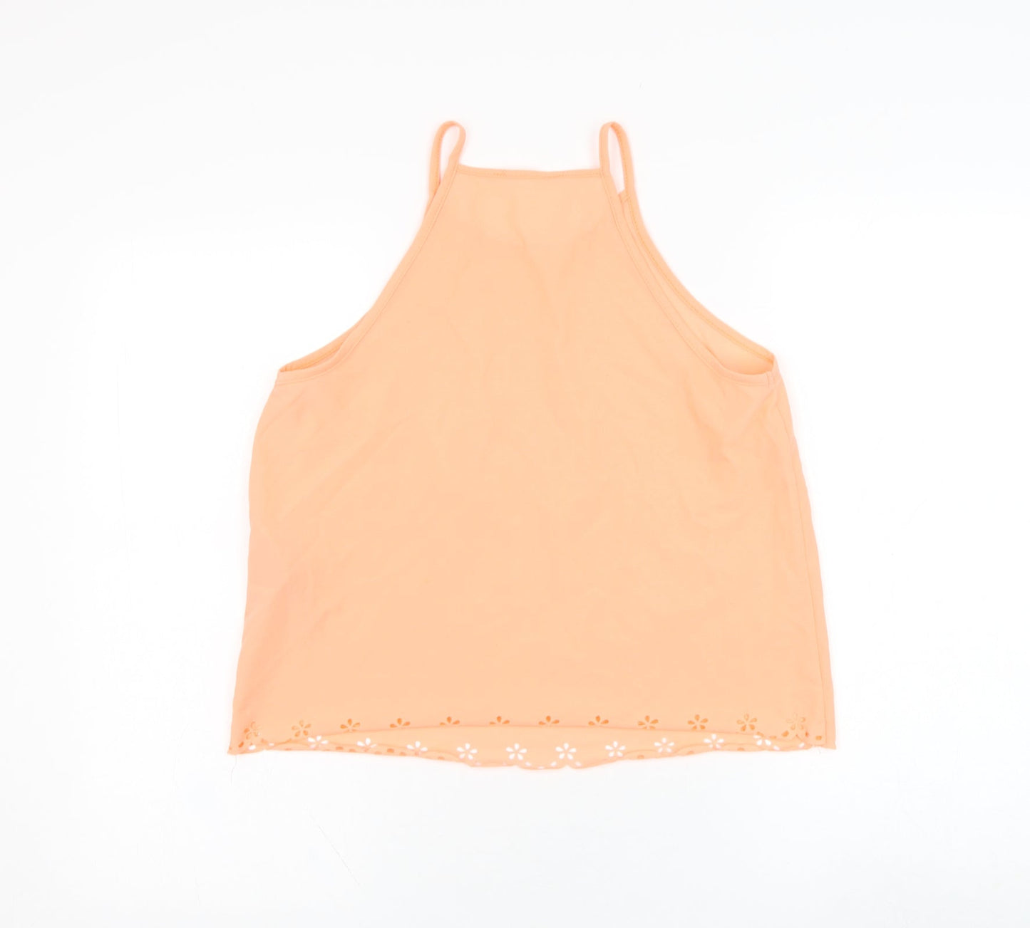 Atmosphere Womens Pink  Polyester Basic Tank Size 14 Round Neck - Flower hem