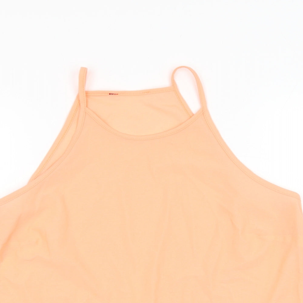 Atmosphere Womens Pink  Polyester Basic Tank Size 14 Round Neck - Flower hem
