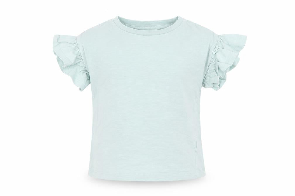 NEXT Girls Green  Cotton Basic T-Shirt Size 3 Years Round Neck Pullover