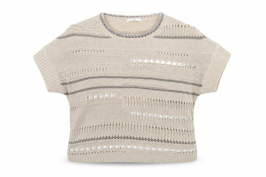Marks & Spencer Womens Beige Round Neck  Acrylic Pullover Jumper Size 8
