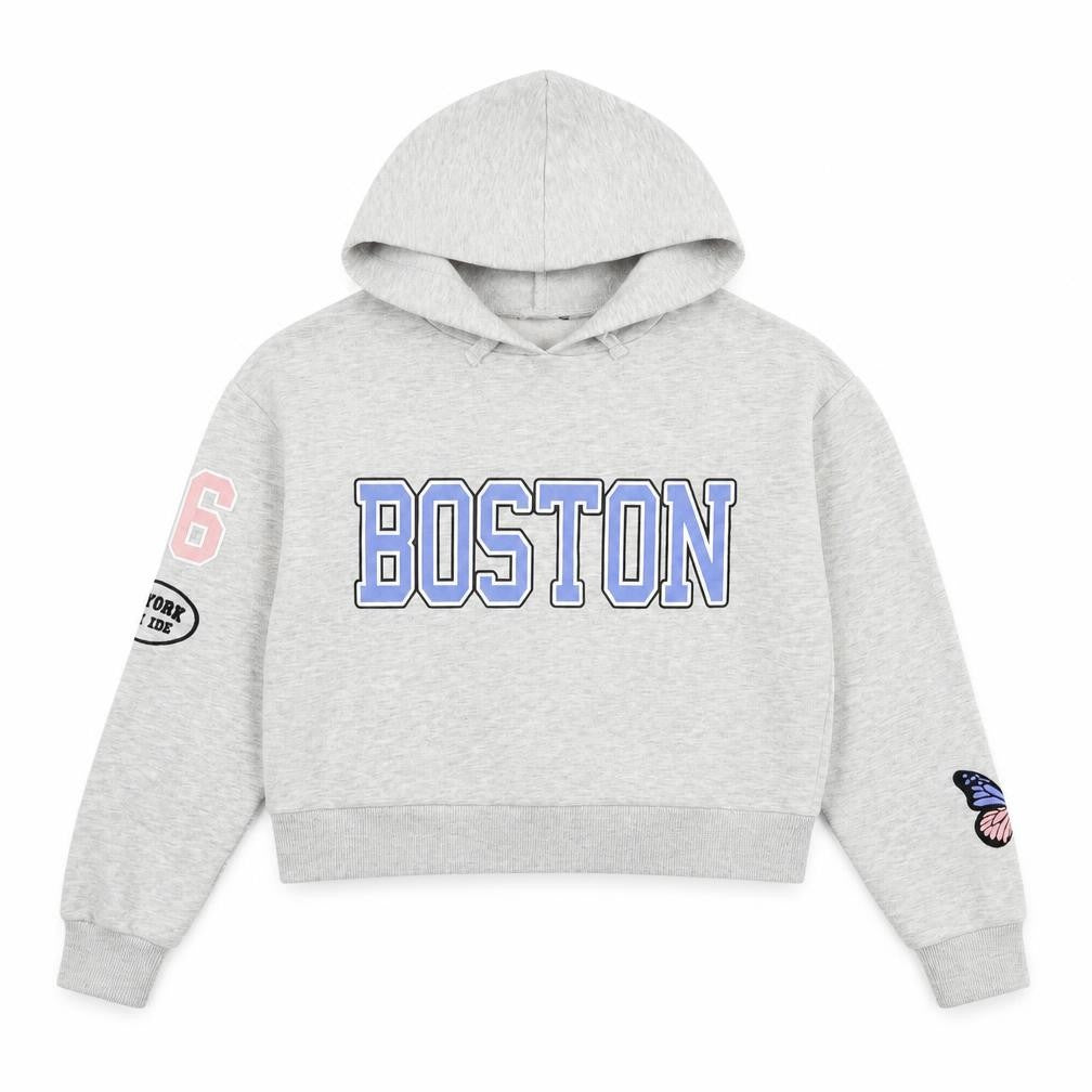 Preworn Womens Grey  Polyester Pullover Hoodie Size XS  Pullover - Boston