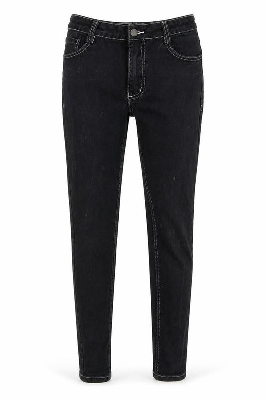 The Rockin Rev Womens Black  Cotton Skinny Jeans Size 6 L25 in Slim Zip