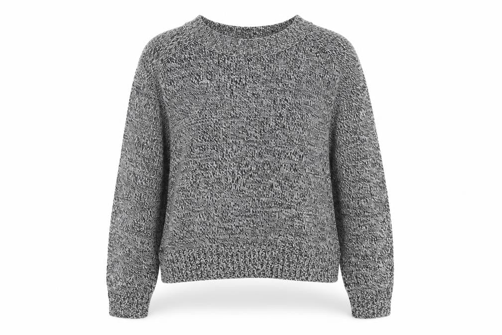 H&M Womens Grey Round Neck  Acrylic Pullover Jumper Size M