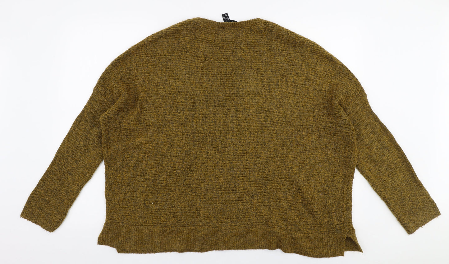 New Look Womens Yellow Round Neck  Acrylic Pullover Jumper Size S