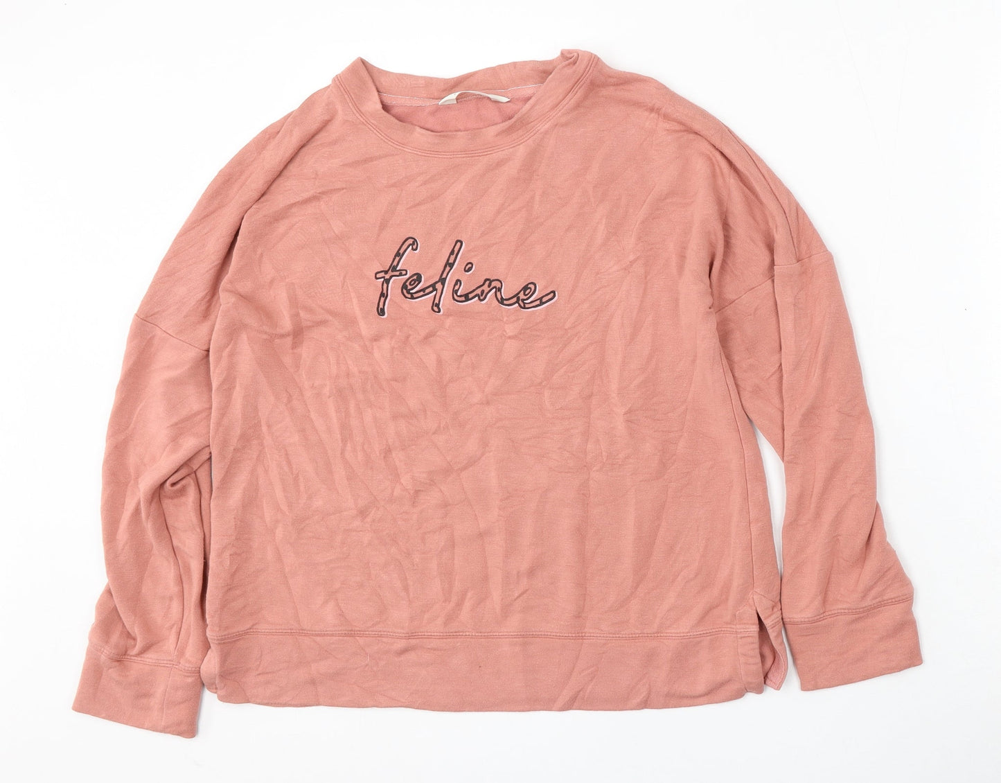 Marks and Spencer Womens Pink  Viscose Pullover Sweatshirt Size 8