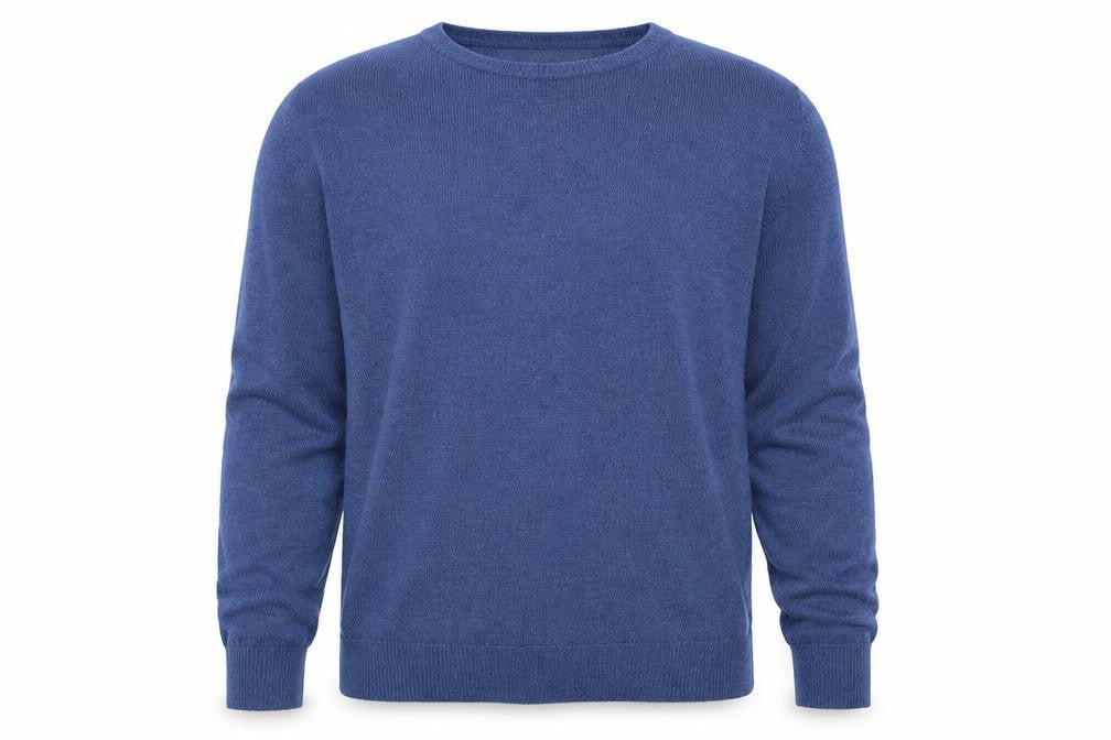 Cedarwood State Mens Blue Round Neck Acrylic Pullover Jumper Size XL