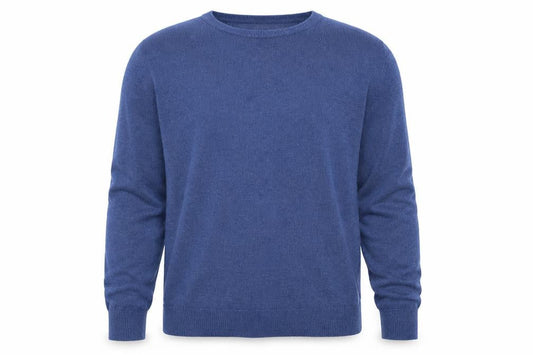 Cedarwood State Mens Blue Round Neck Acrylic Pullover Jumper Size XL