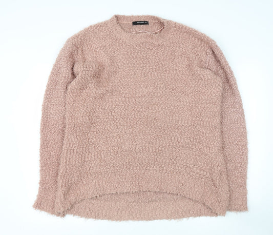AKD WEST Womens Pink Round Neck  Acrylic Pullover Jumper Size 14