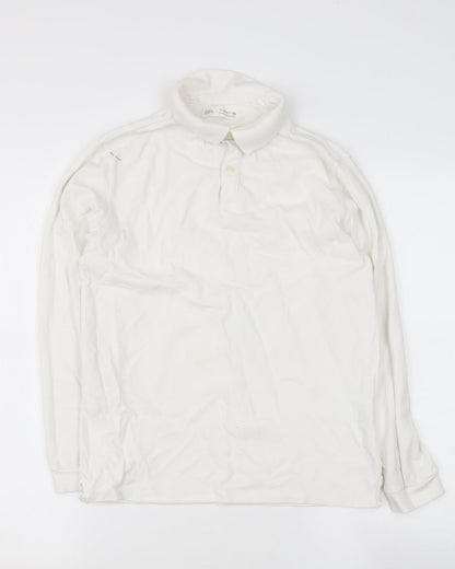 Zara Boys White  Cotton Basic Button-Up Size 13 Years Collared