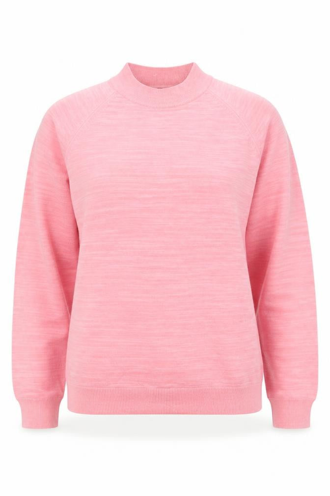 Preworn Womens Pink High Neck  Polyester Pullover Jumper Size S