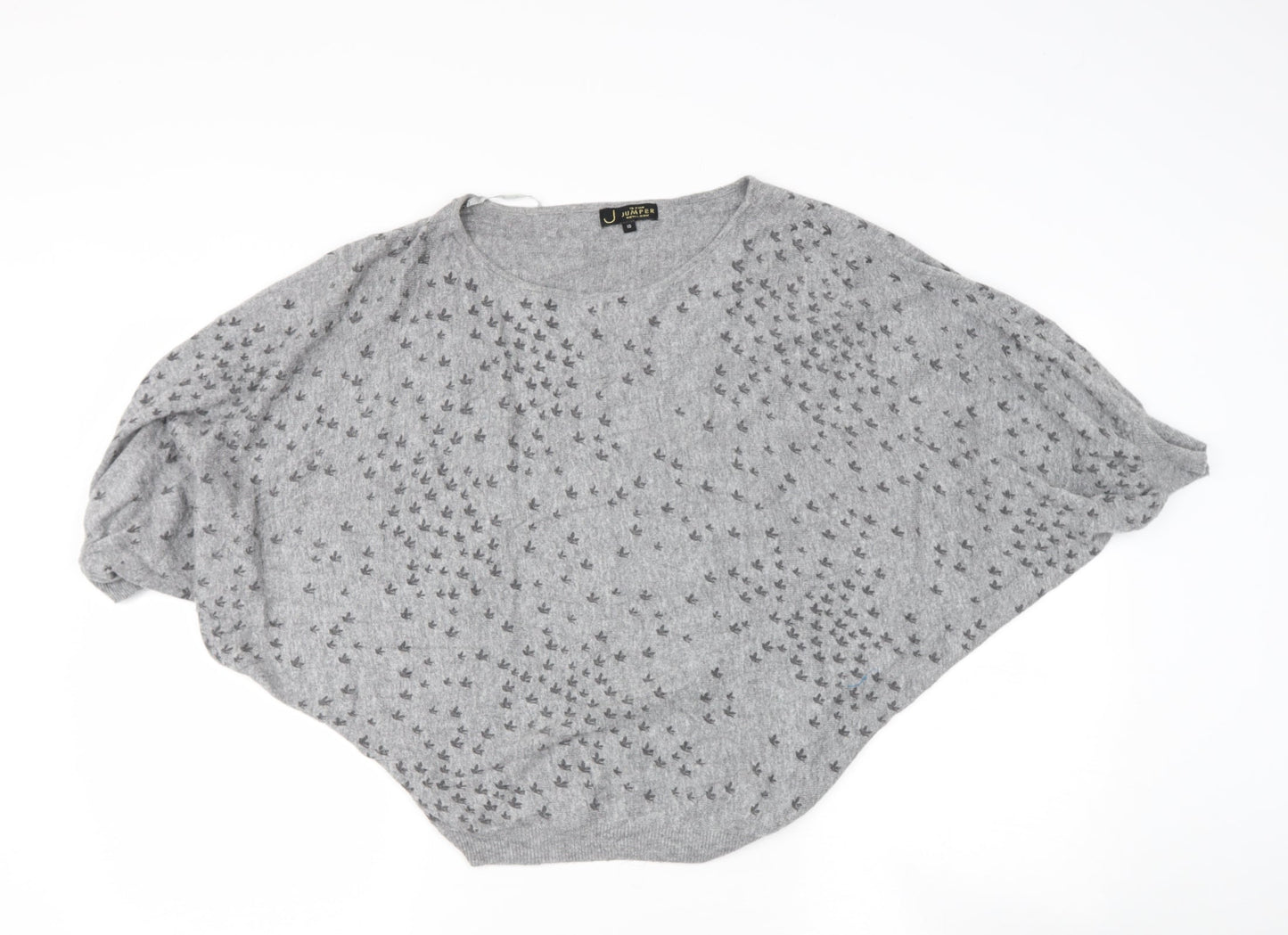 NEWLOOK Womens Grey Round Neck  Viscose Pullover Jumper Size 10