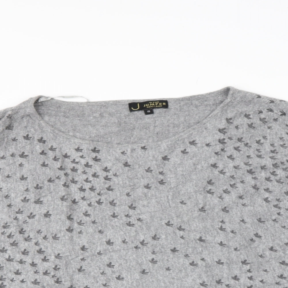 NEWLOOK Womens Grey Round Neck  Viscose Pullover Jumper Size 10