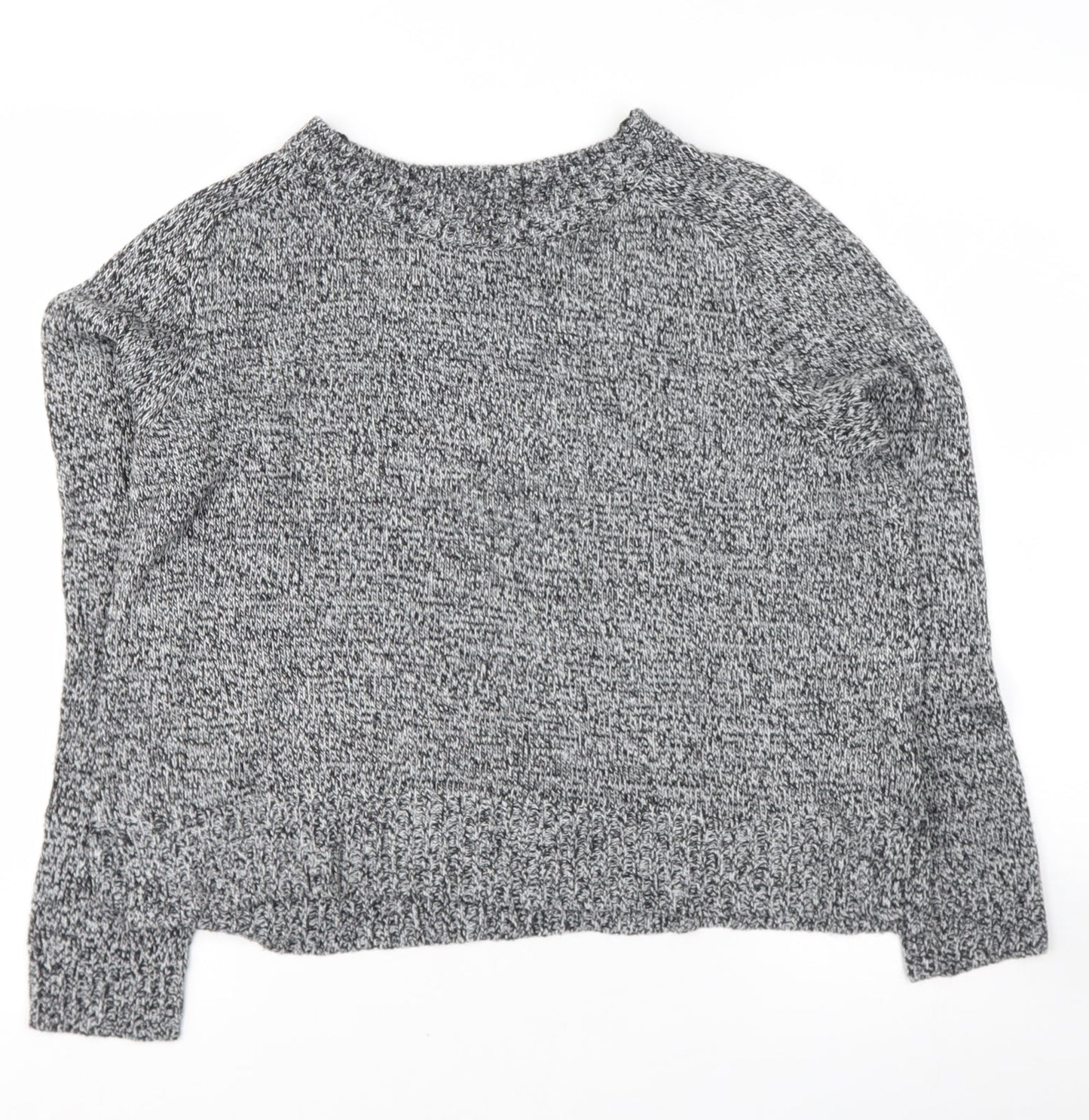 Divided Womens Grey Round Neck  Acrylic Pullover Jumper Size 12