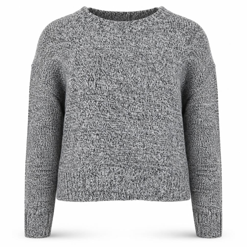 Divided Womens Grey Round Neck  Acrylic Pullover Jumper Size 12