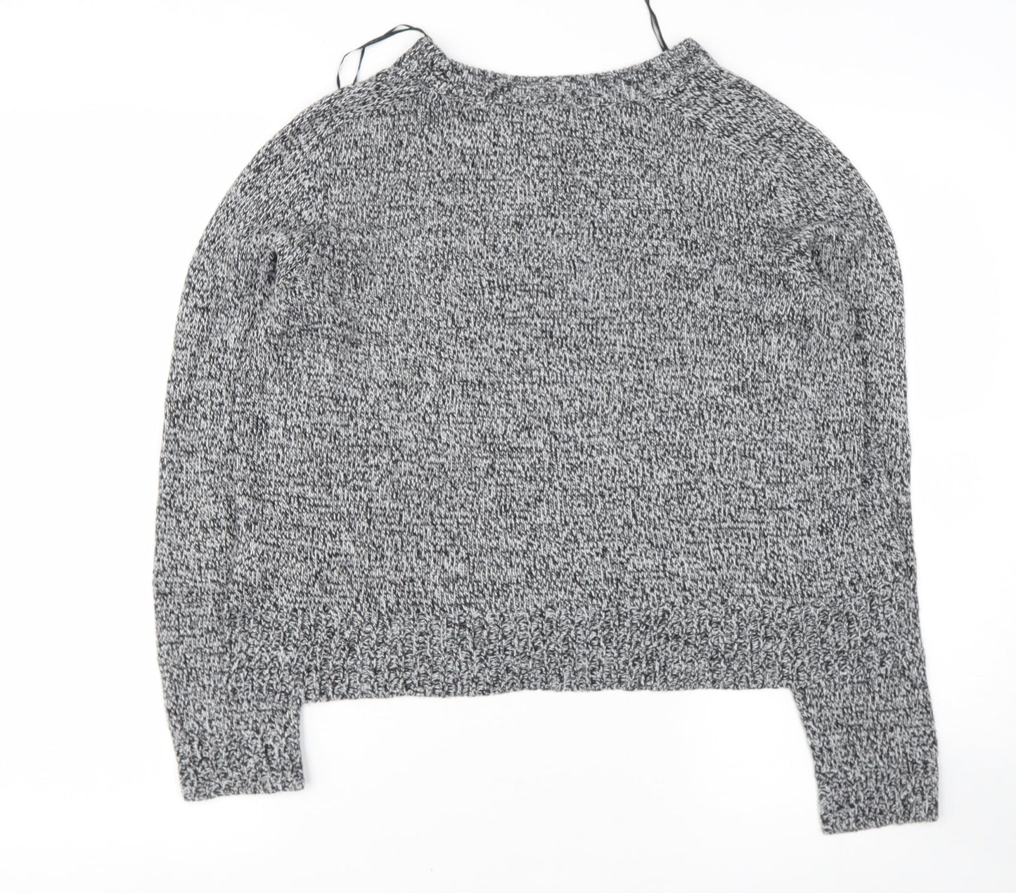 Divided Womens Grey Round Neck  Acrylic Pullover Jumper Size 12