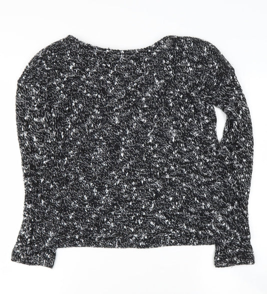 Zara Womens Black Round Neck  Polyester Pullover Jumper Size S