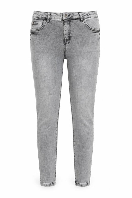 DENIM AND CO Womens Grey  Cotton Skinny Jeans Size 14 L28 in Regular