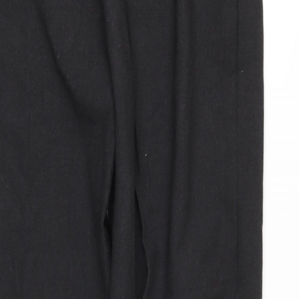 Preworn Womens Black  Polyester Trousers  Size 14 L30 in Regular
