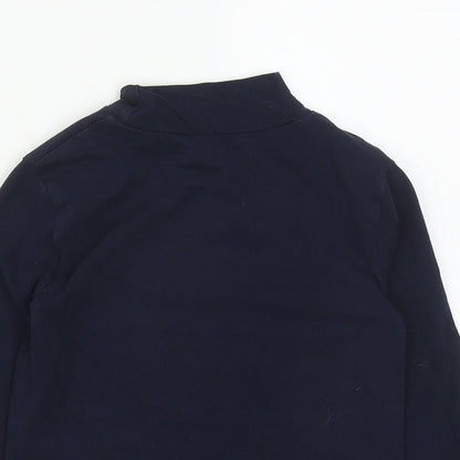 Dunnes Girls Blue  Cotton Basic Casual Size 8-9 Years High Neck