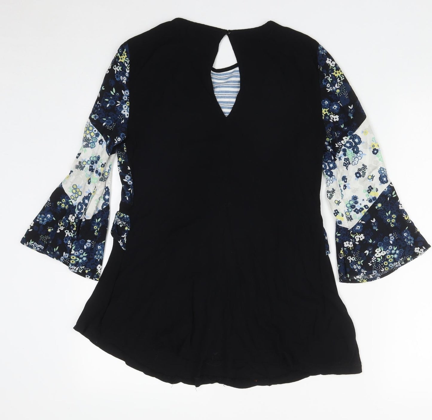 NEXT Womens Multicoloured Floral Polyester Basic Blouse Size 8 Round Neck