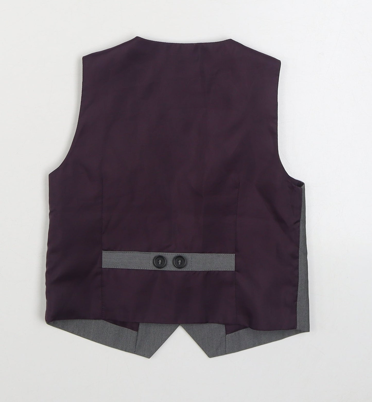NEXT Boys Grey   Overcoat Waistcoat Size 2-3 Years  Button