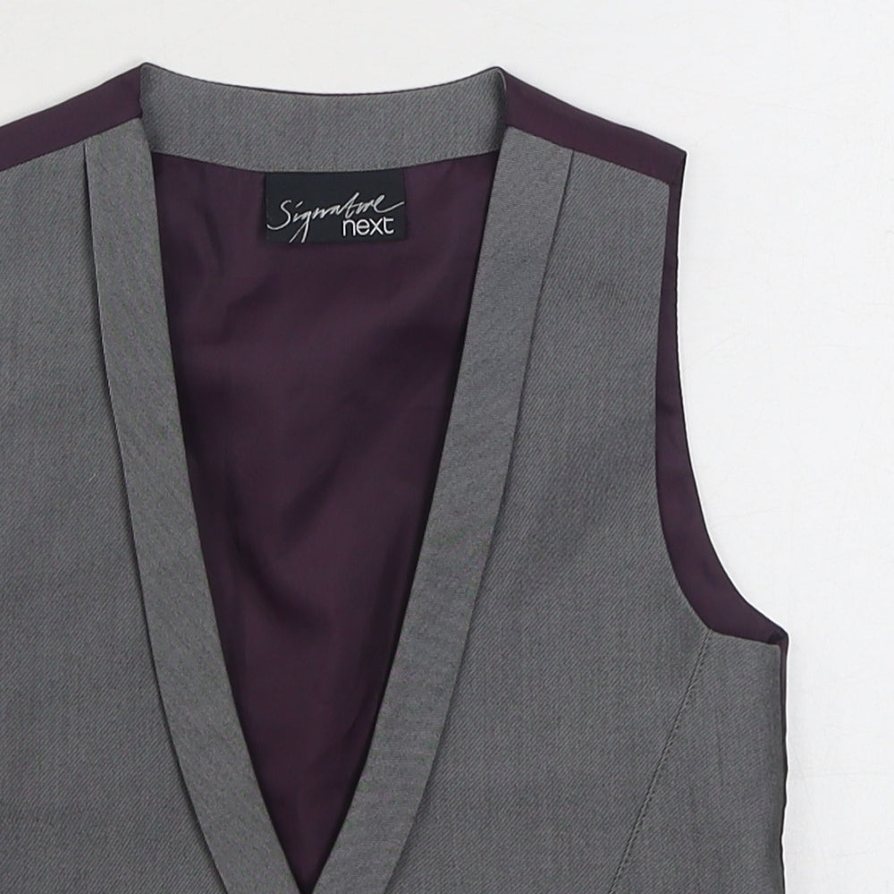 NEXT Boys Grey   Overcoat Waistcoat Size 2-3 Years  Button