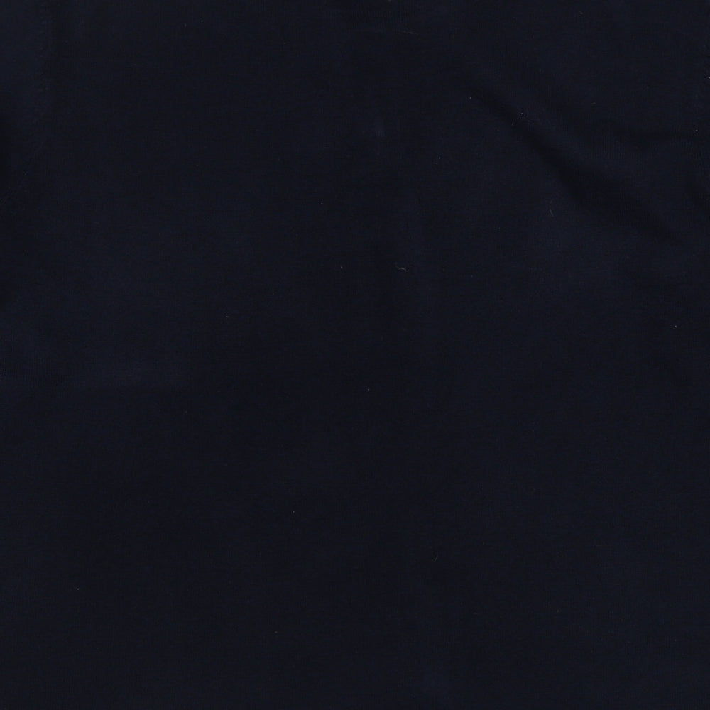 Bonmarché Womens Blue Round Neck  Acrylic Cardigan Jumper Size 16