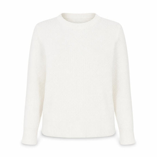 Warehouse Womens White Crew Neck  Viscose Pullover Jumper Size 14
