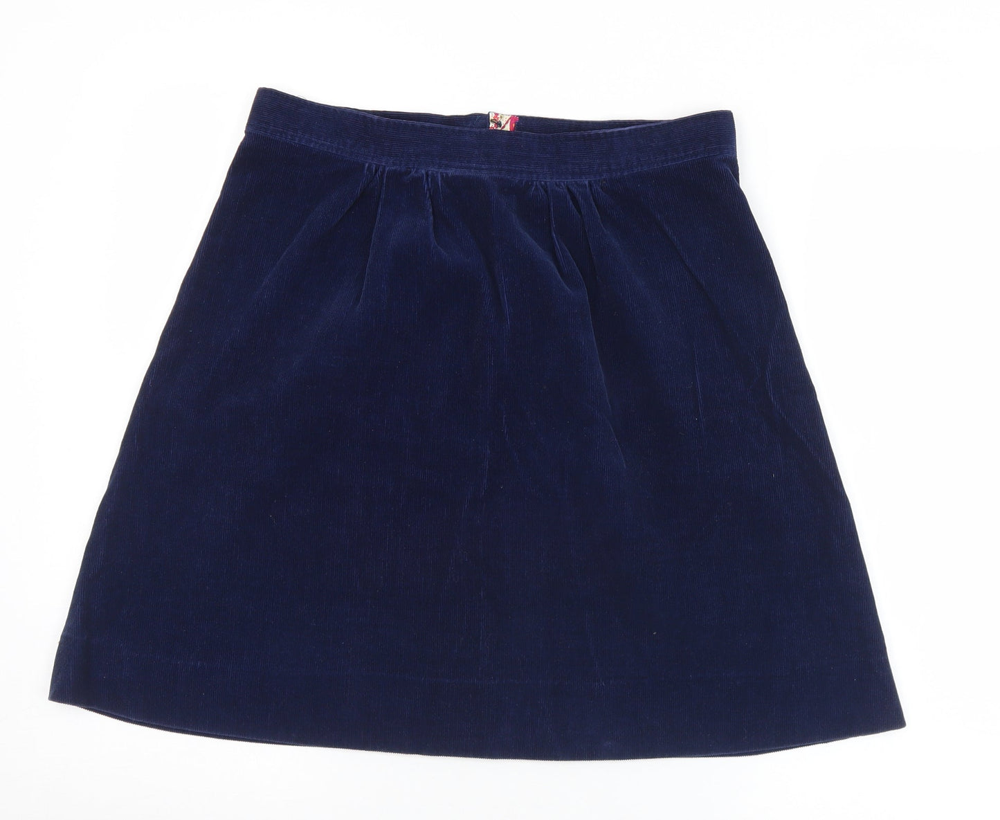 Preworn Womens Blue  Polyester A-Line Skirt Size 30 in   Hook & Eye