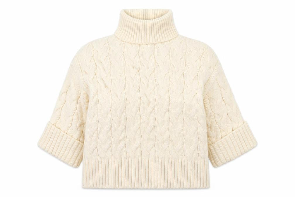 H&M Womens Ivory Roll Neck  Acrylic Pullover Jumper Size L