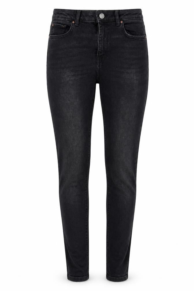 Denim & Co. Womens Black  Cotton Skinny Jeans Size 10 L32 in Slim Button
