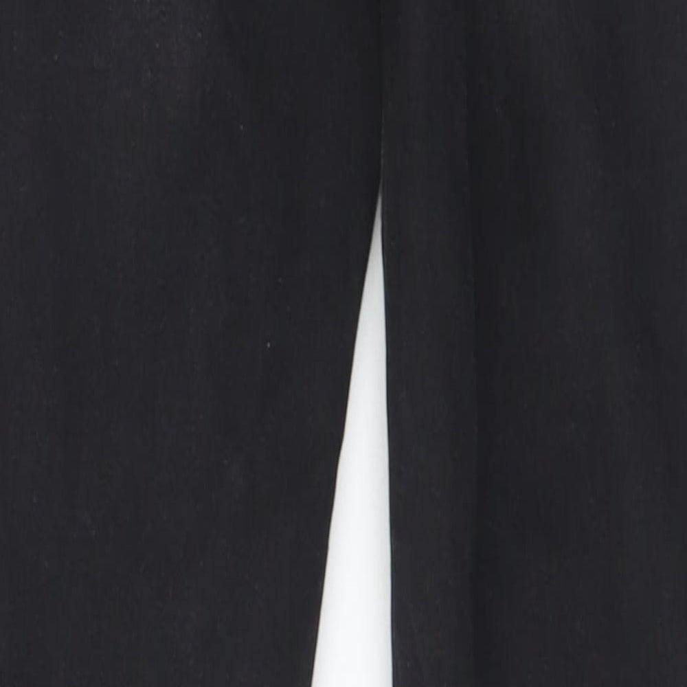 Denim & Co. Womens Black  Cotton Skinny Jeans Size 10 L32 in Slim Button