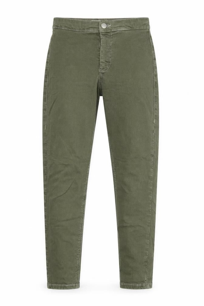 Topshop Womens Green  Cotton Skinny Jeans Size 26 in L24 in Regular