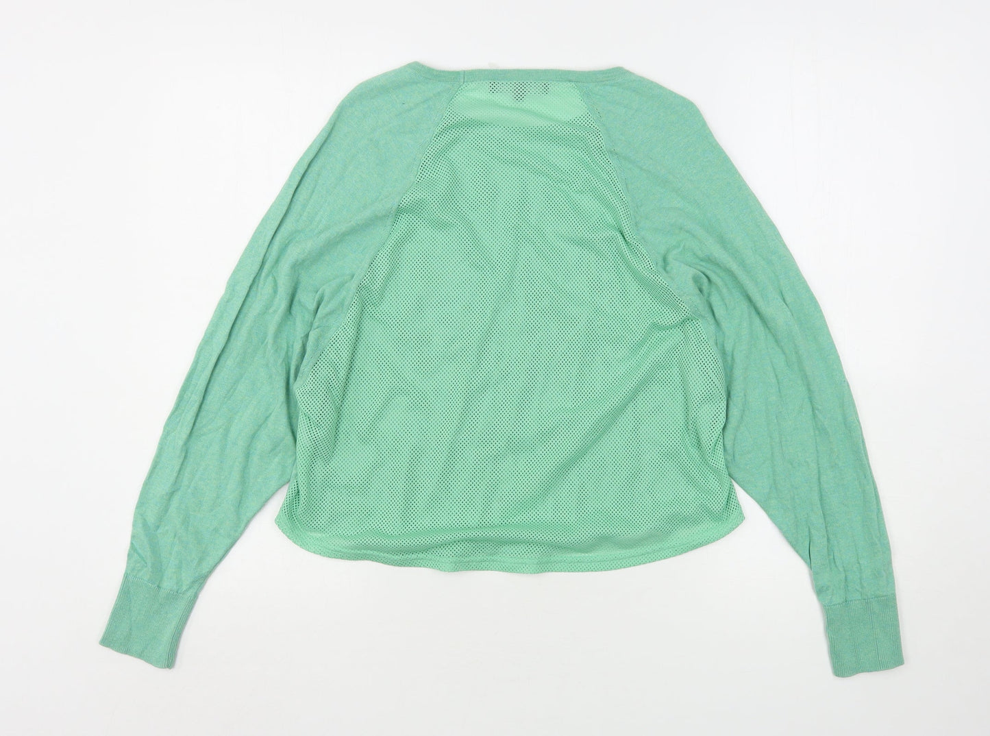 Marks and Spencer Womens Green  Polyester Basic T-Shirt Size S Round Neck