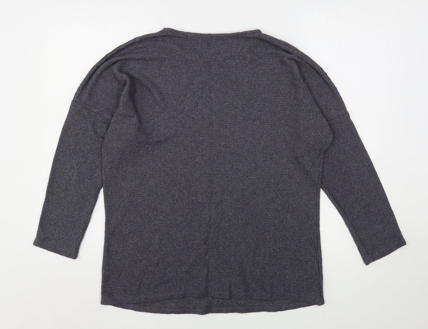George Womens Grey Round Neck  Viscose Pullover Jumper Size L