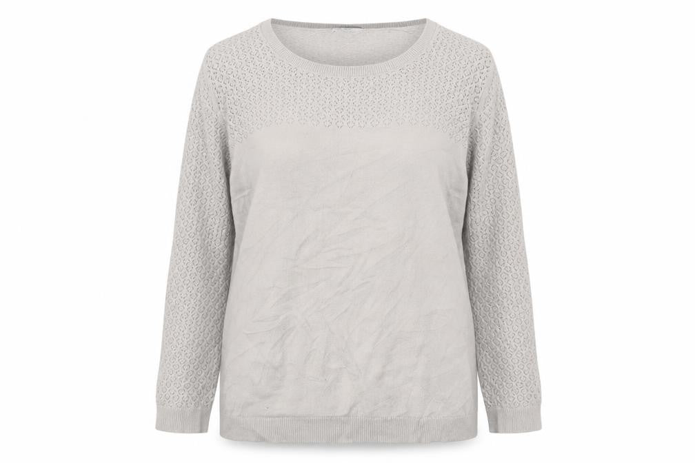 Marks & Spencer Womens Beige Round Neck  Cotton Pullover Jumper Size 12