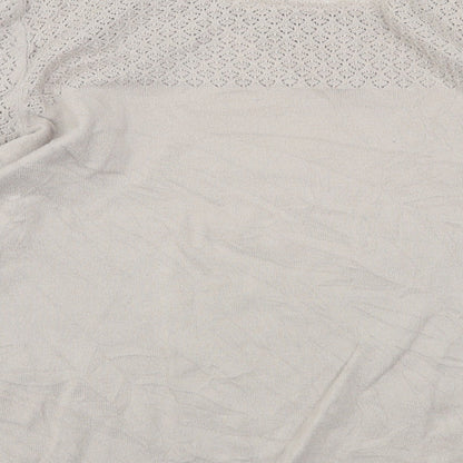 Marks & Spencer Womens Beige Round Neck  Cotton Pullover Jumper Size 12